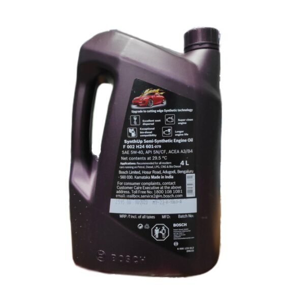 Bosch Engine Oil 5W40 4ltr SynthUp Semi-Synthetic