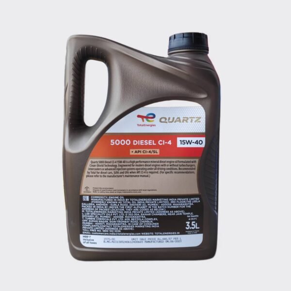 Total 15W-40 Engine Oil 3.5Ltr | Total Energies QUARTZ 5000 Diesel CI - 4