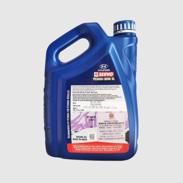 Servo Engine Oil 5W30 Premium | 3ltr All Hyundai Vehicles